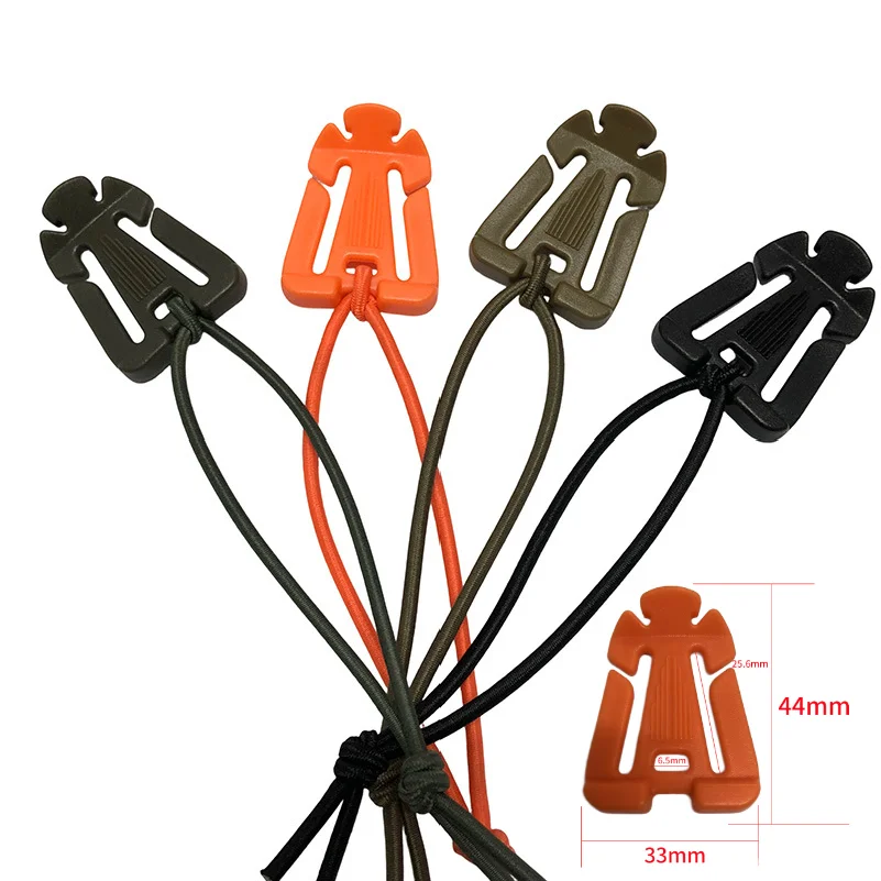 10pcs Molle Attachment Clips Molle Web Dominators Elastic Strap Tactical Gear for Outdoor Hydration Tube Backpack Management