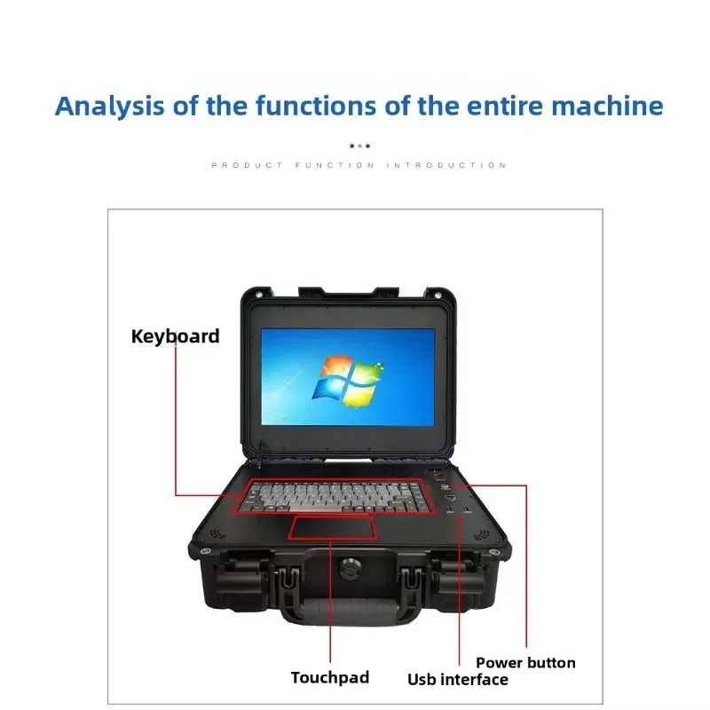 Waterproof and explosion-proof portable reinforced industrial control computer chassis remote control test command box