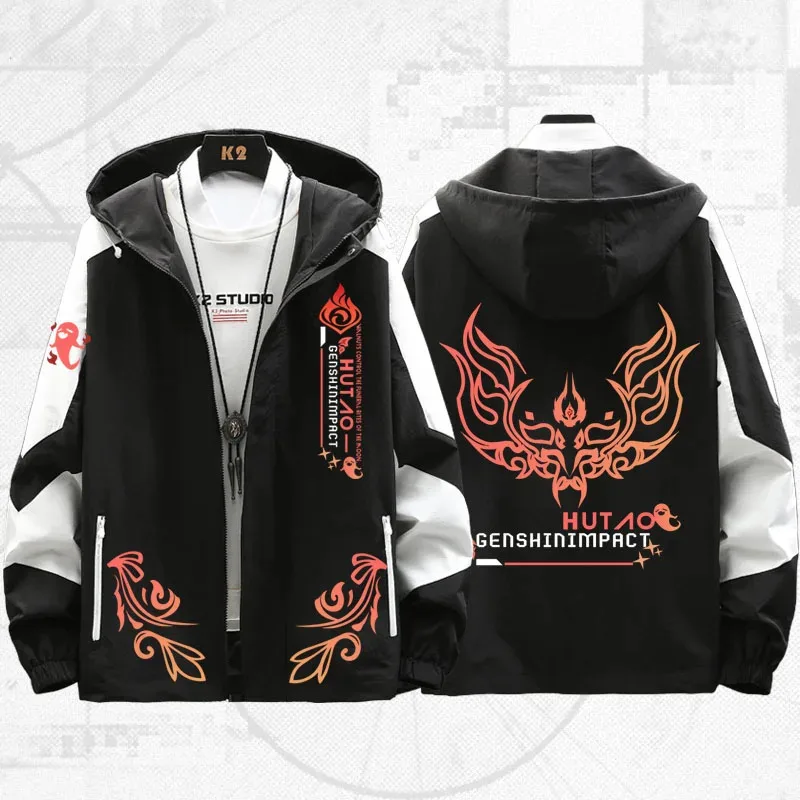 

Game Genshin Impact Hu tao Cosplay Costume Long Sleeve Fashion Jacket Coat Clothes Unisex Hutao Hoodie Zipper Hooded New mj:3