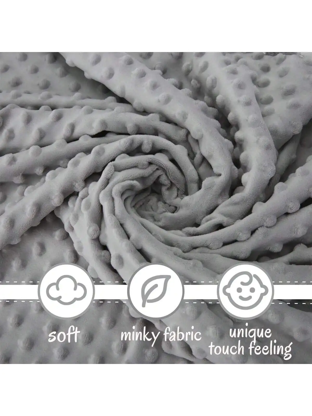 بطانية أمان الفيل الرمادية الناعمة مناسبة جدًا للأطفال. يخدم كقماش لعاب، لعبة للأطفال. #4