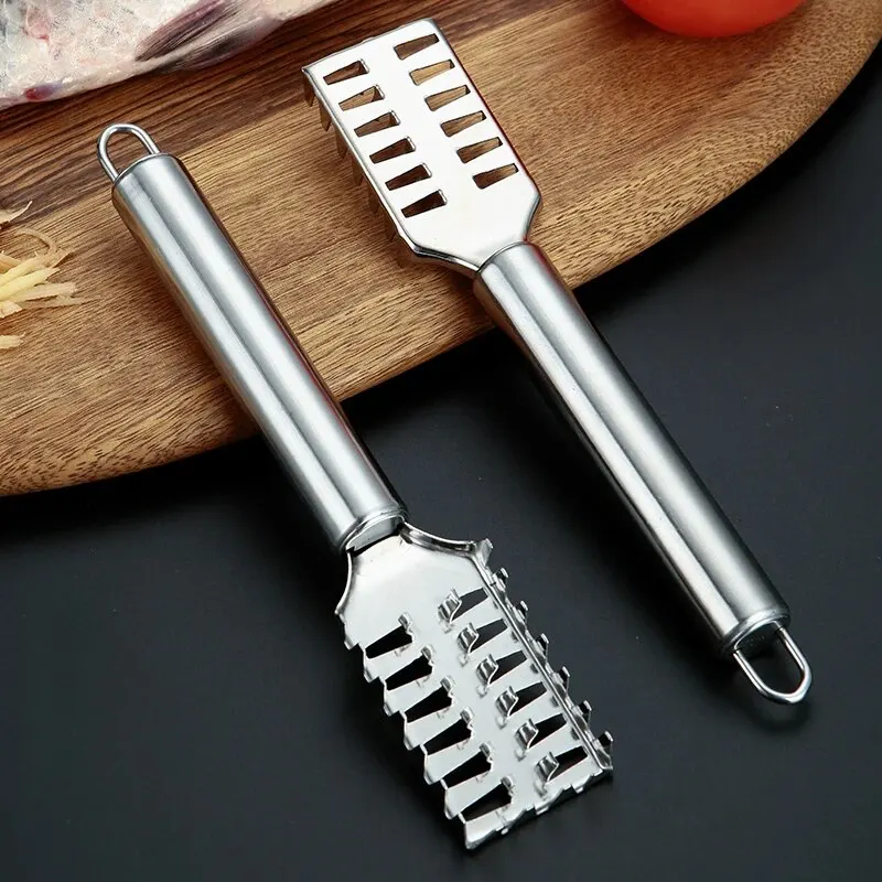 1PC Stainless Steel Fish Scale Knife Scale Scraper Sawtooth Scraping Boning Filleting Cut Scrape Dig Maw Knife