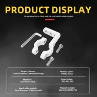 1/2Pcs Universal Car Motorcycle Headlight Clip Bracket 3-Hole Extension Bracket for Truck ATV Led Work Light Pole Installation 4