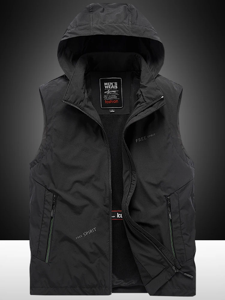 

Мужской повседневный тонкий жилет на открытом воздухе, осенний эластичный модный тюнер из полиэстера и нейлона Cosite Fiber Spor Sle