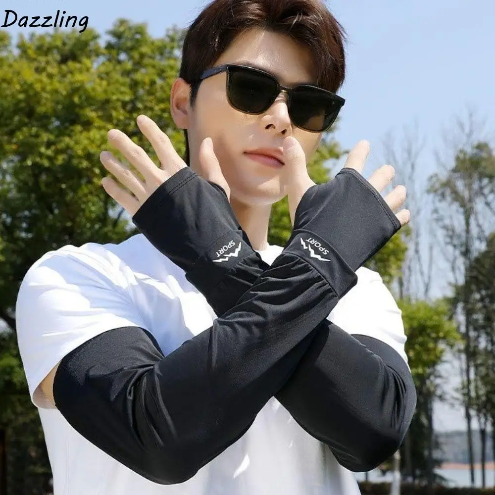 

Breathable Loose Ice Silk Sleeves UV Insulation Sun Protection Sunscreen Arm Sleeve Anti-UV Arm Covers Cycling Gloves Women/men