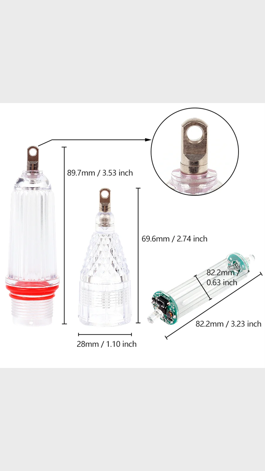 1 Stück LED 14cm Doppelköpfiges Blinkendes Angellicht Unterwasser-Köderlicht für Meeresfischerei Geeignete Angelausrüstung – Detail 3