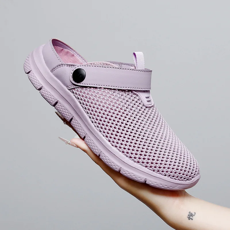 

Women Mesh Slipper Summer Walking Shoes Loafers Outdoor Light Flats Black Breathable Sports Sneakers Soft Comfortable