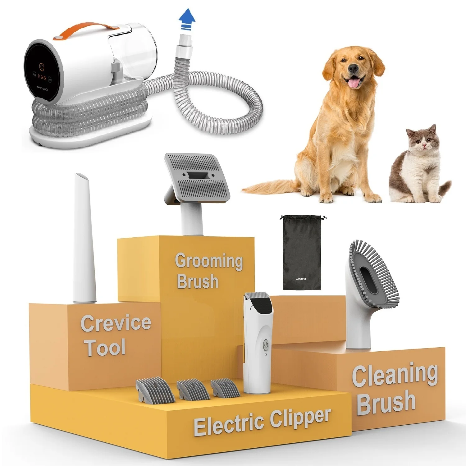 

STLF JW Pet Grooming Vacuum Kit Cleaning Brush Rabbit Groomer Produtos Set Professional Hair Remover for Dogs Cat Vacuum Cleane