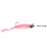 Shad with 9cm15g11cm 25g Jig Head Super Soft Vinyl Paddle Tails for Seabass Zander Fishing Lure 6 colors Soft Bait KIT