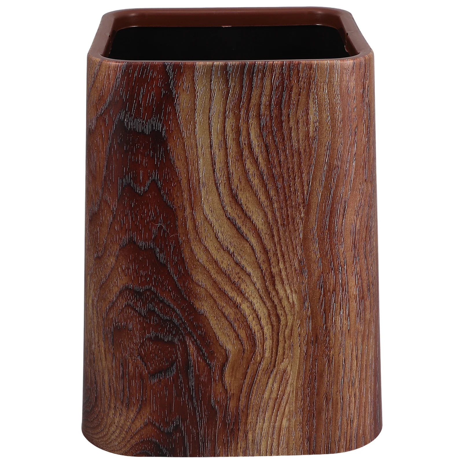 

Double Layer Wood Grain Plastic Trash Can Large Capacity Decorative Garbage Bin for Office Kitchen Bathroom Rubbish Bin