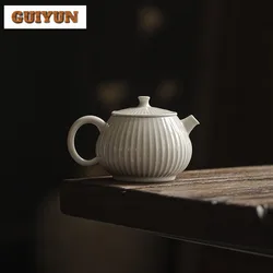 165ml Plant Ash Teapot Zen Leather Ball Tea Pot Boutique Ceramic Pot With Ball Hole Filter Retro Tea Brewing Kettle Teaware Gift