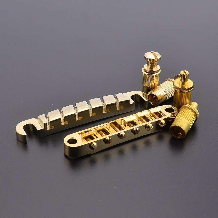 1 Set Original Genuine IBZ Quik Change III Tune-O-Matic Electric Guitar Bridge And Tailpiece ( Gold )