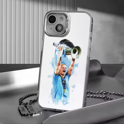 M-Manchester City Erling H-Haaland European Champion Phone Case For Samsung s25+ s24 s23 s22 s21 Ultra FE S25edge Funda Covers