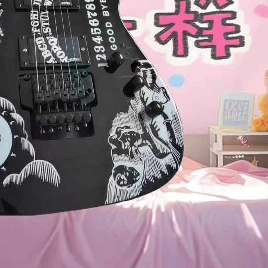 F.9 Exquisite electric guitar, high-quality chrome plated hardware guitar, fast and free shipping