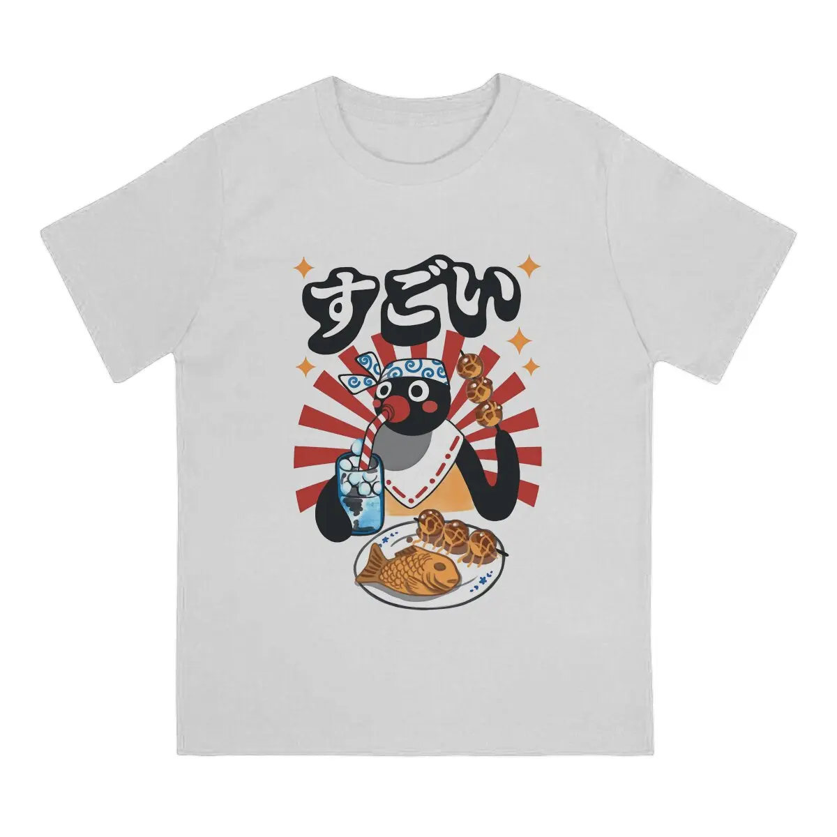 Pingu Penguin Anime Matsuri T Shirt Punk Men's Tees Summer Clothing Harajuku O-Neck TShirt