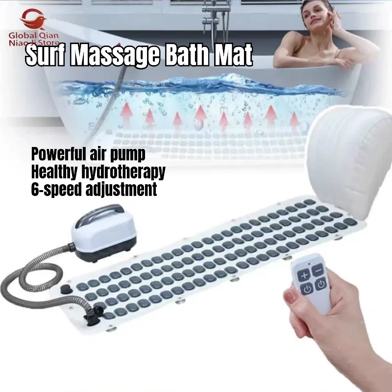 New Surfing Massage Bath Mat Anti-Slip Bathtub Bubble Machine Hydrotherapy Sauna Bubble Bath Full Body SPA Experience