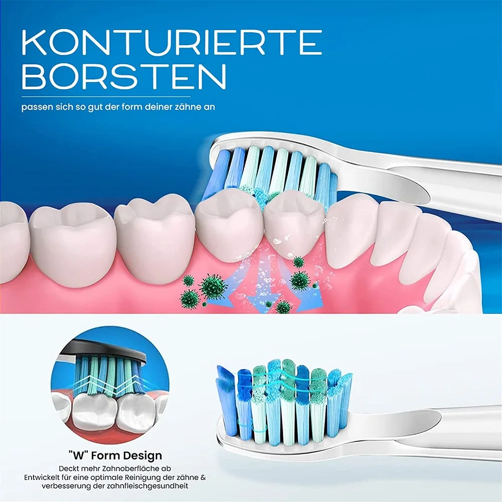 Bộ 10 Đầu Bàn Chải Đánh Răng Cho Fairywill Âm Bàn Chải Đánh Răng Điện Thay Thế Du Pont Đầu FW-507/508/515/551/917/959/2011/D1/D3/D7