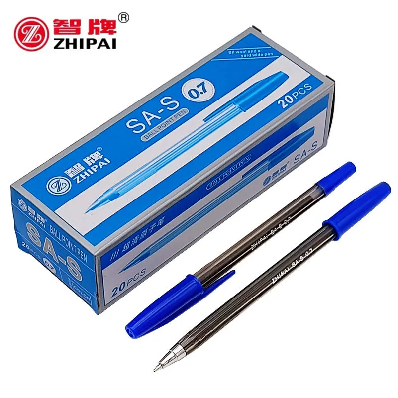 Deli Push Button Ballpoint Pen 0.7mm Smooth Writing Refillable Office Supplies School Stationery Wholesale Black Blue Gel Pens