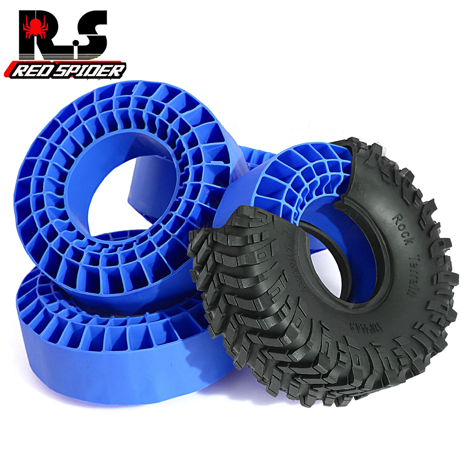 4 Stuks 1.9Crawler Banden Od 4.72Siliconen Rubber Insert Voor 1/10 Rc Crawler Auto TRX4 TRX6 SCX10 90046 SCX10 III CC01 D90 D110