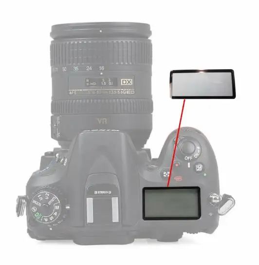 新しいトップ小さな外lcdスクリーンディスプレイ窓ガラスカバー用nikon d300 d300sでテープ