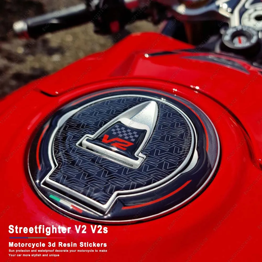 

For Ducati Panigale Streetfighter V2 V2s 2025 3D Epoxy Resin Sticker Kit Waterproof Motorcycle fuel tank pad Protective decals