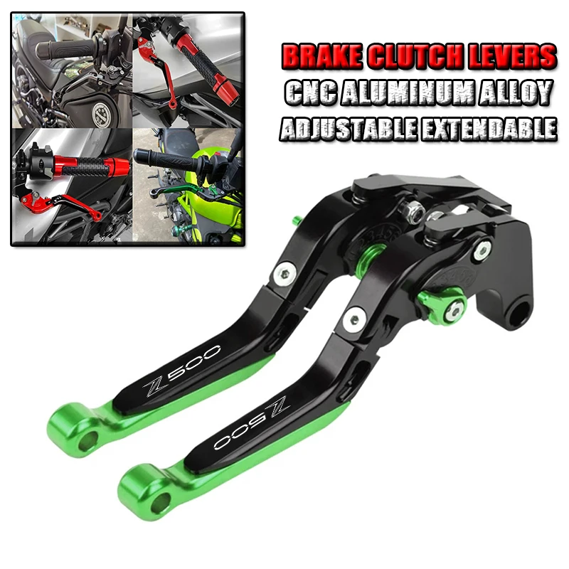 ملحقات الدراجة النارية KAWASAKI Z500 Z 500 2025-2026 رافعة فرامل القابض قابلة للتمديد قابلة للطي عتلات قابلة للتعديل