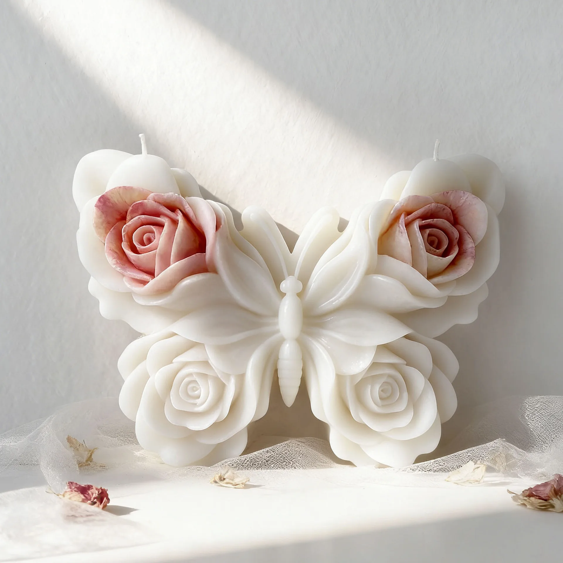 3D Schmetterling Blumen Kerzenform aus Silikon DIY für Aromatherapie Seife Gips Wachs Handgemachtes Kunsthandwerk Heimdekoration Geschenk – Detail 6
