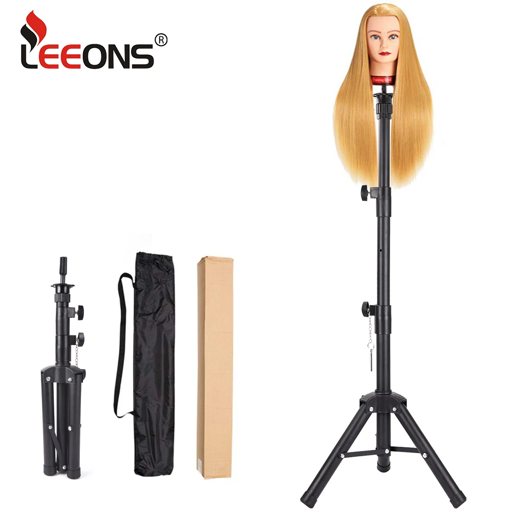 

Black Mannequin Head Stand 55 Inch 140Cm Adjustable Wig Stand Metal Mannequin Head Stand For Cosmetology Hairdressing Training