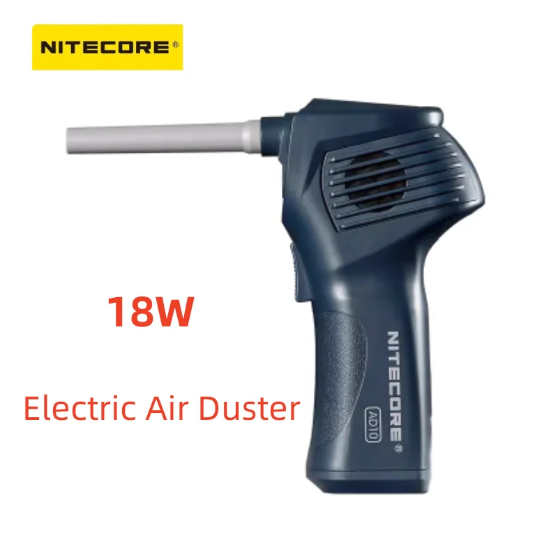 NITECORE AD10 18W Electric Air Duster Cord-Free QC USB-C Rechargeable Portable Blower Cleaner for Camera Keyboard Sofa