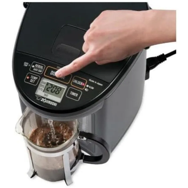 غلاية مياه Zojirushi CD-NAC40BM Micom وسخان (4 لتر، أسود معدني)