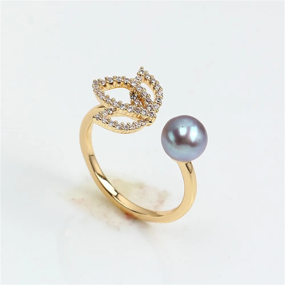 

Регулируемые позолоченные жемчужные кольца, фурнитура и аксессуары - для изготовления ювелирных изделий, оптовая продажа, принадлежности для рукоделия 6-9 мм