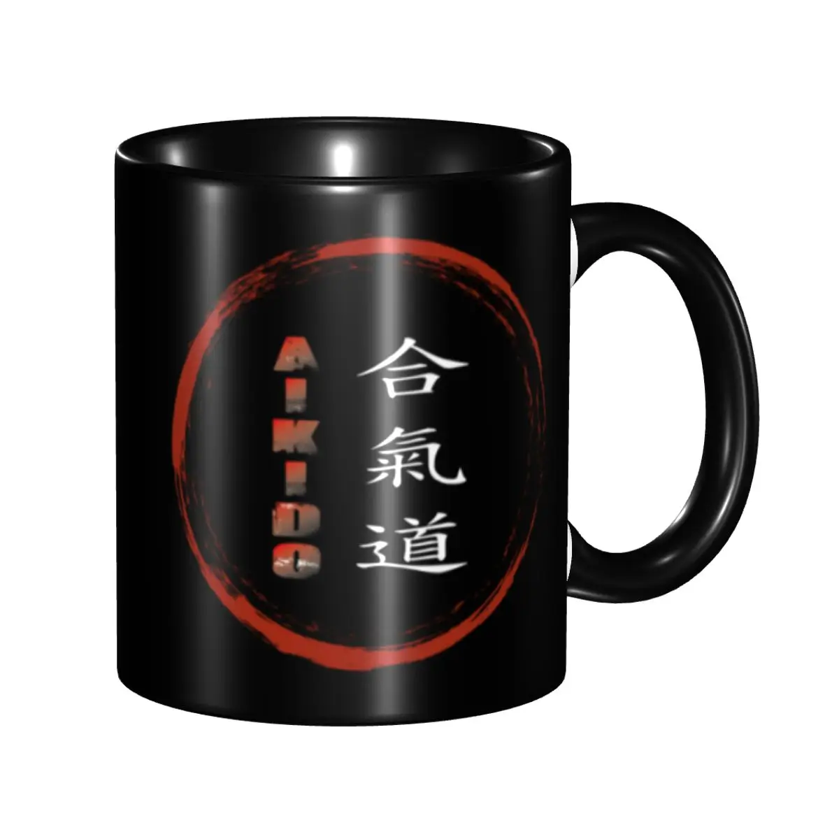 DIY Aikido Samurai Spirit Ceramic Mugs Personalized Coffee Cups Creative Gift