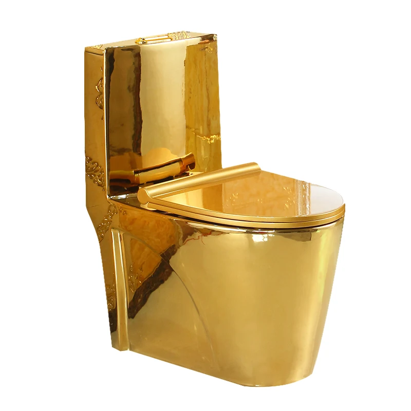 Customizable Household European-style edge gold-plated super vortex 8.0 large diameter toilet, water-saving toilet