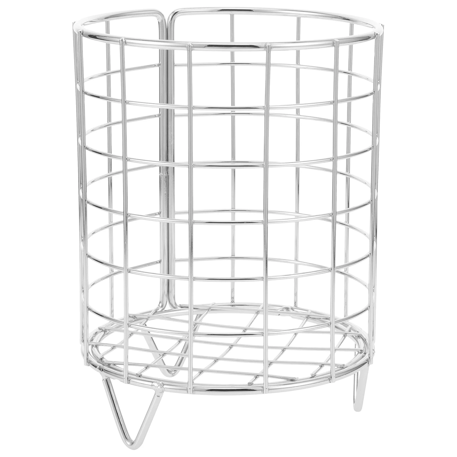 Standing Rabbit Hay Feeder Guinea Pig Rack Suspending Holder Cage Silver For Wicker Basket