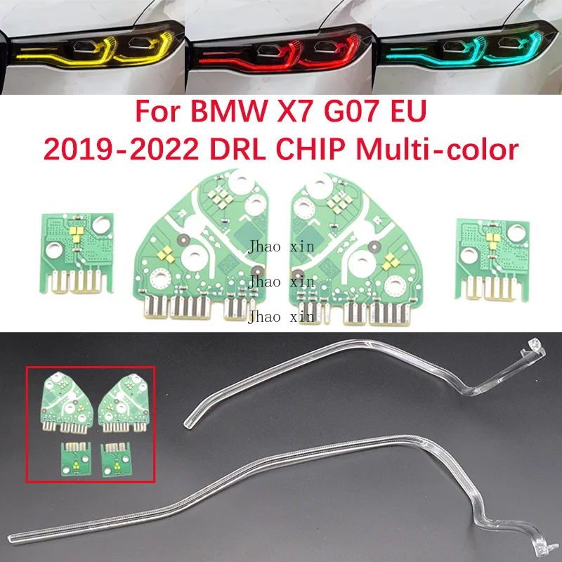 Daytime Running Light Angel Eye Ballast Module For BMW X7 G07 19-2022 EU Car Headlights DRL CHIP Lemon Yellow Ice Blue Red Light