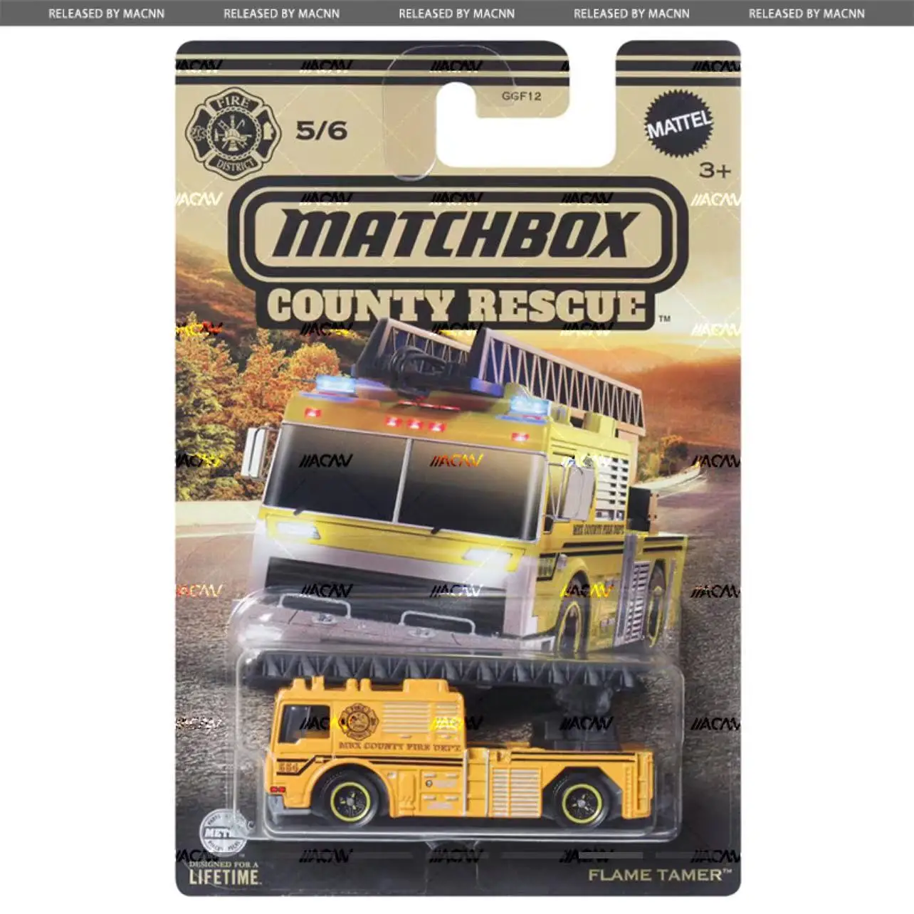 Original Matchbox Car Country Resescue Toys for Boys 1:64 Diecast Ram Chevy Caprice Police Stepside Freightliner Flame Tamer