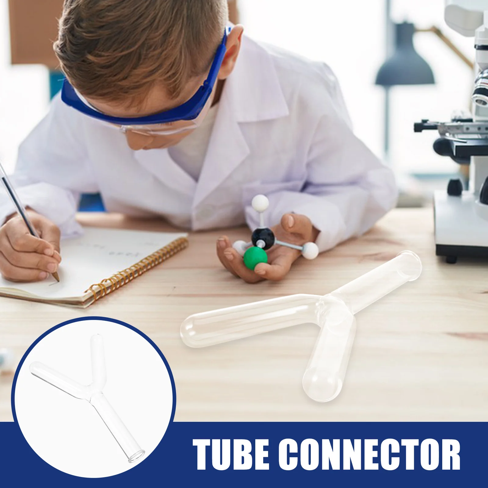 

Y-Shaped Glass Connector Tube Laboratory Chemistry Teaching Instrument Hose Connection Adapter Laboratory Glassware