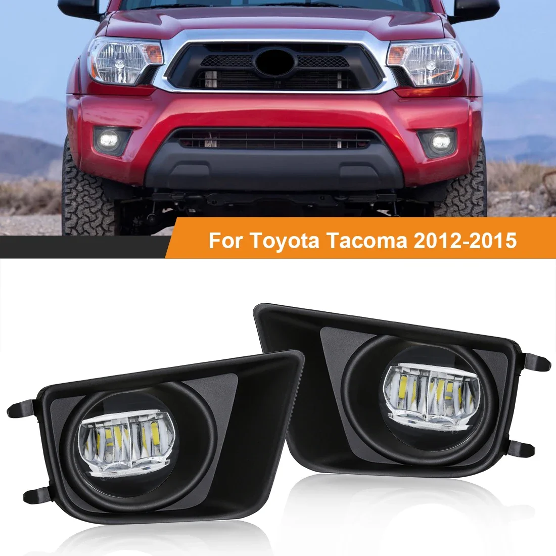 

GEFENSI светодиодные противотуманные фары для Toyota Tacoma 2012 2013 2014 2015 DRL дневные ходовые огни ангельские глазки галогенные фары автомобильные аксессуары