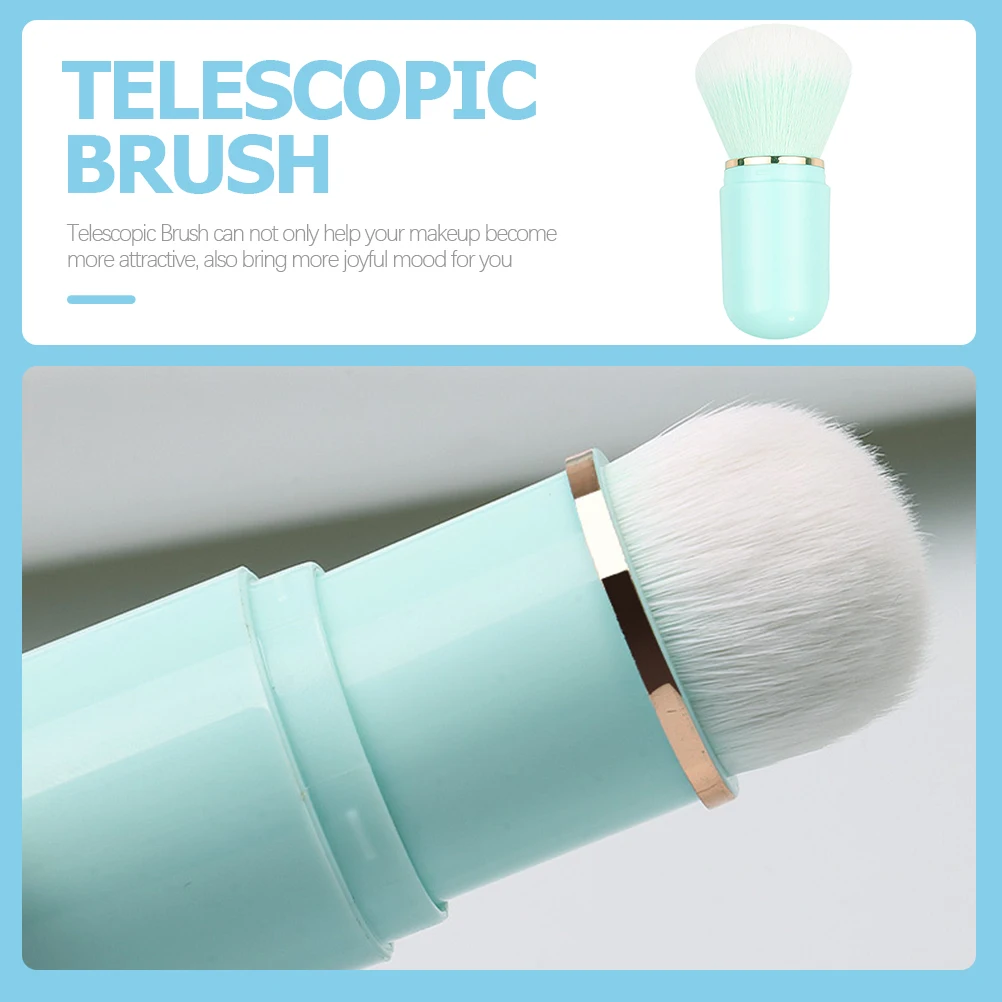 

Retractable Capsule Makeup Brush Telescopic Portable Blusher Cheeks Powder Travel Tool Professional Handle Practical