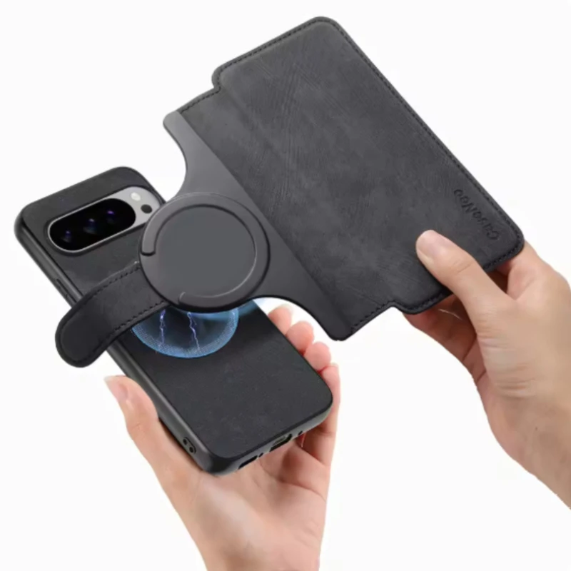Kartenetui Magnetisch 2-in-1 Abnehmbare Klapphülle mit Kartenfächern Leder-Handyhülle für Magsafe Google 11 10 Pro XL 7 8 9 Pro XL 7A 8A 9A