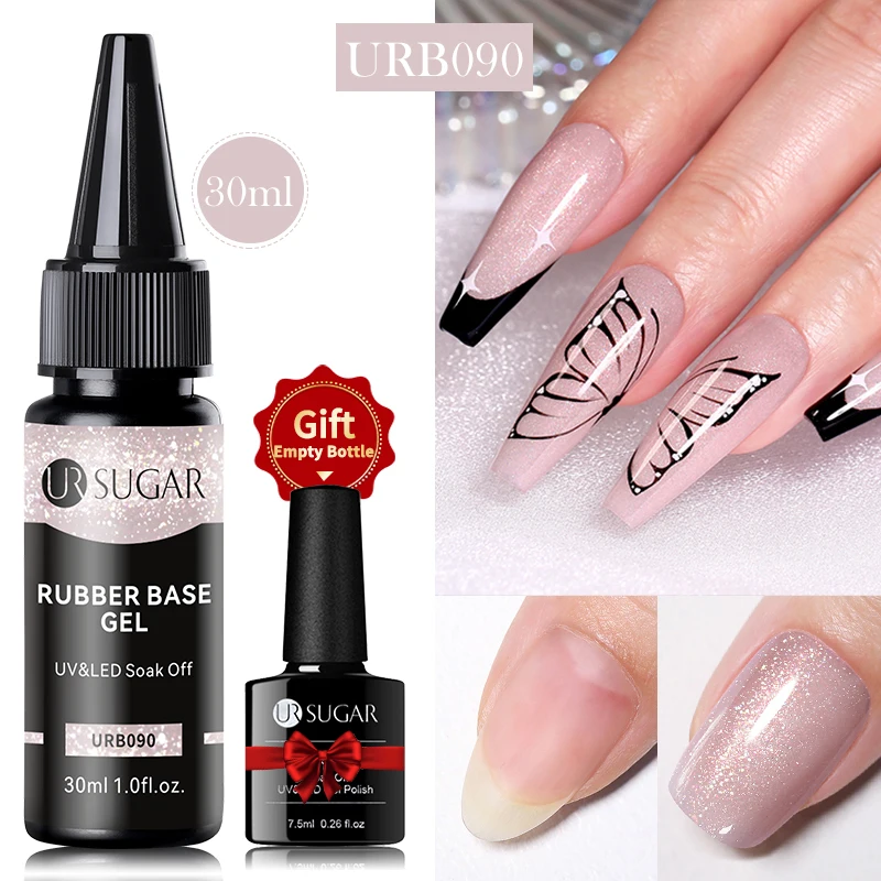 UR SUGAR 30ml Nude Glitter Rubber Base Refill Package Camouflage Gel Color Soak Off Nails Gels Varnish UV LED Gel Big Volume