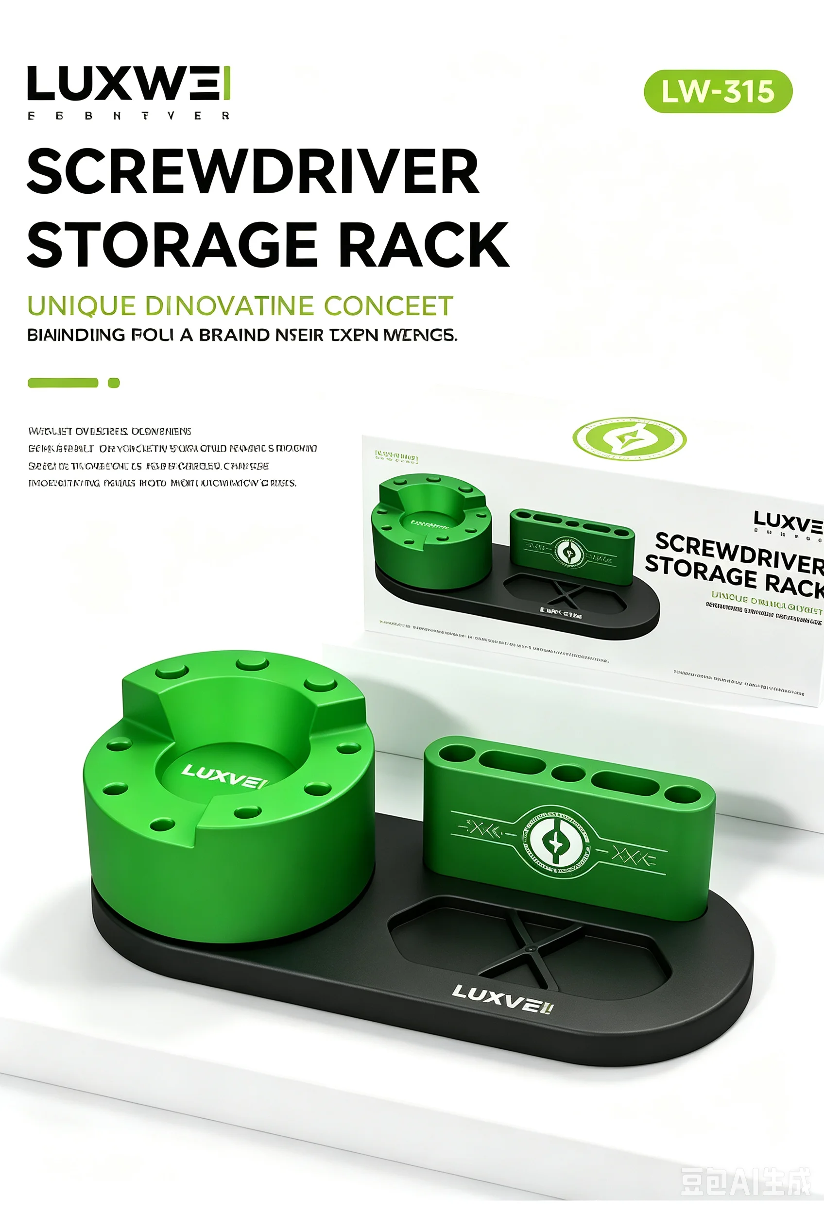 LUOWEI 360° Rotating Storage Box with Built-in Magnet – Suitable for Storing Screws, Screwdrivers, and Tweezers