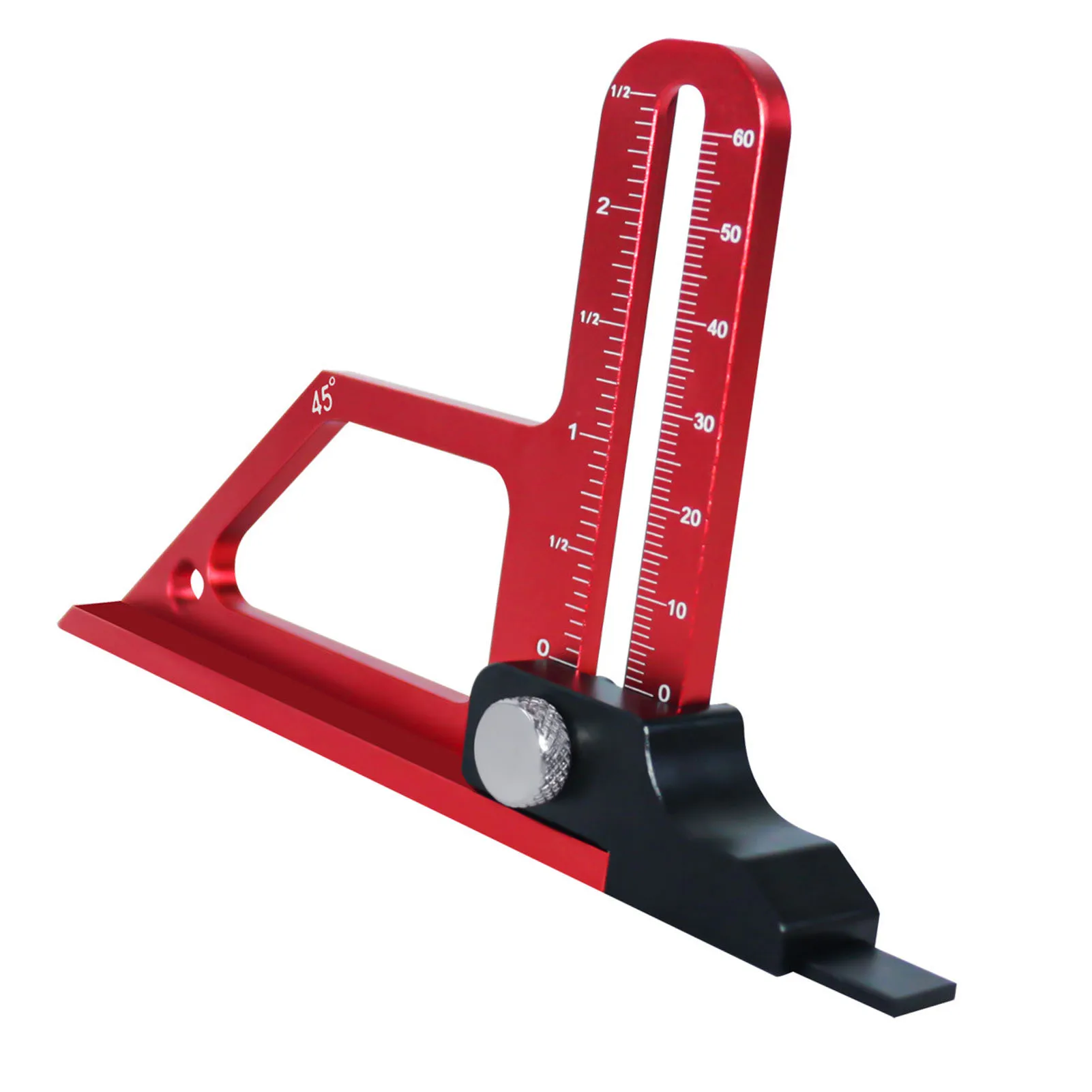 Woodworking Tool Setting Gauge Comfortable Grip Table Saw Height Gauge Multifunctional Hollow Design 0 To 60mm for Router Head