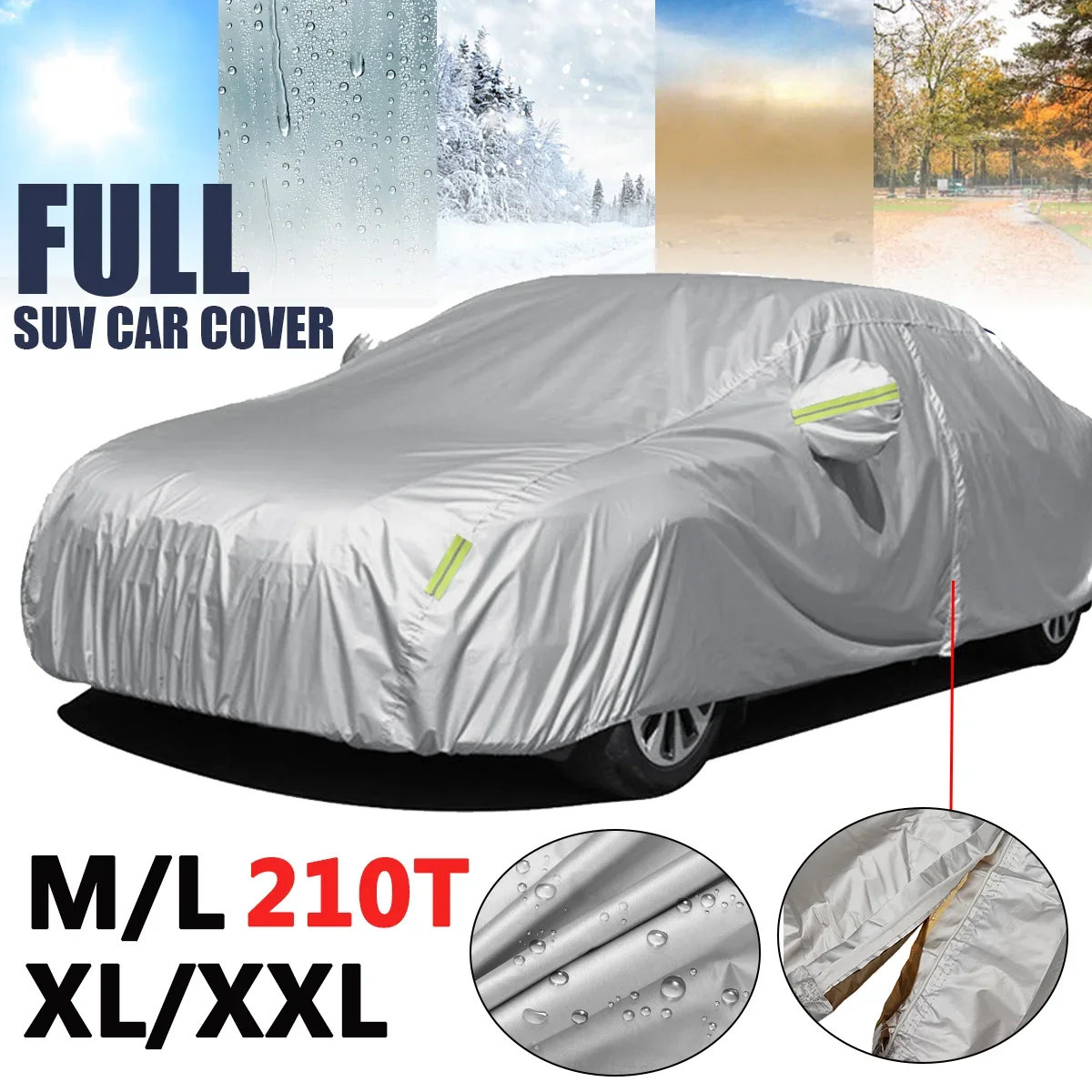 

Exterior Car Cover Outdoor Protection Full Car Covers Waterproof Sunshade Snow Cover Anti UV Universal for Sedan