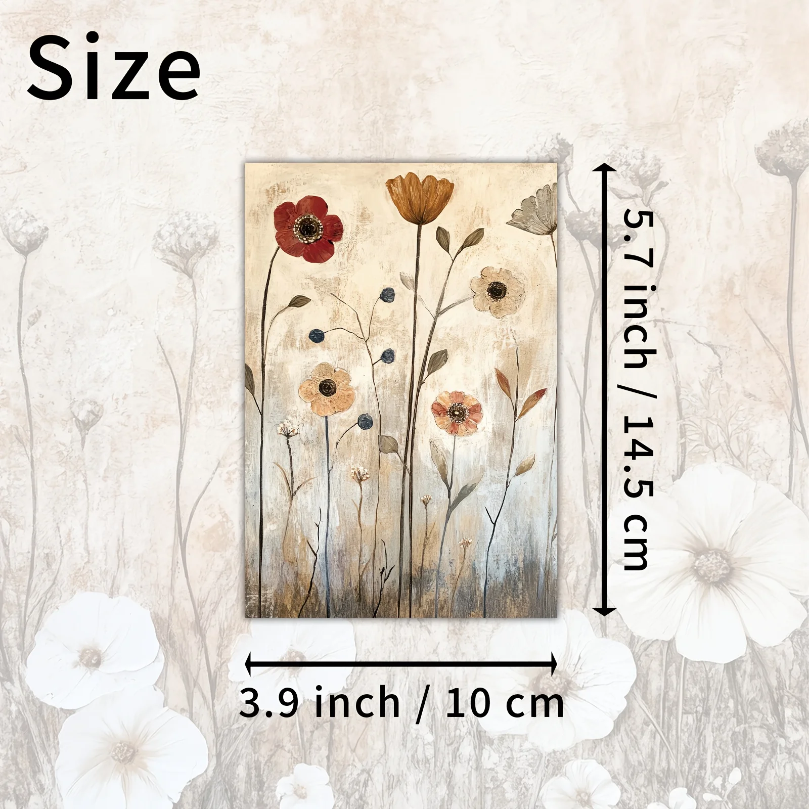 20pcs Retro Autumn Flower Postcard Set - Perfect as a collection decoration card for scrapbooks and handmade crafts