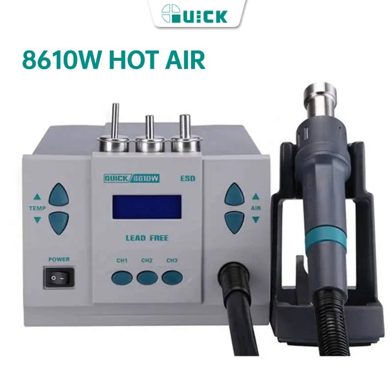 

100% Original QUICK 861DW Soldering Iron Station 1000W Lead Free High Power Desoldering Machine Digital Phone Repair Hot air Gun