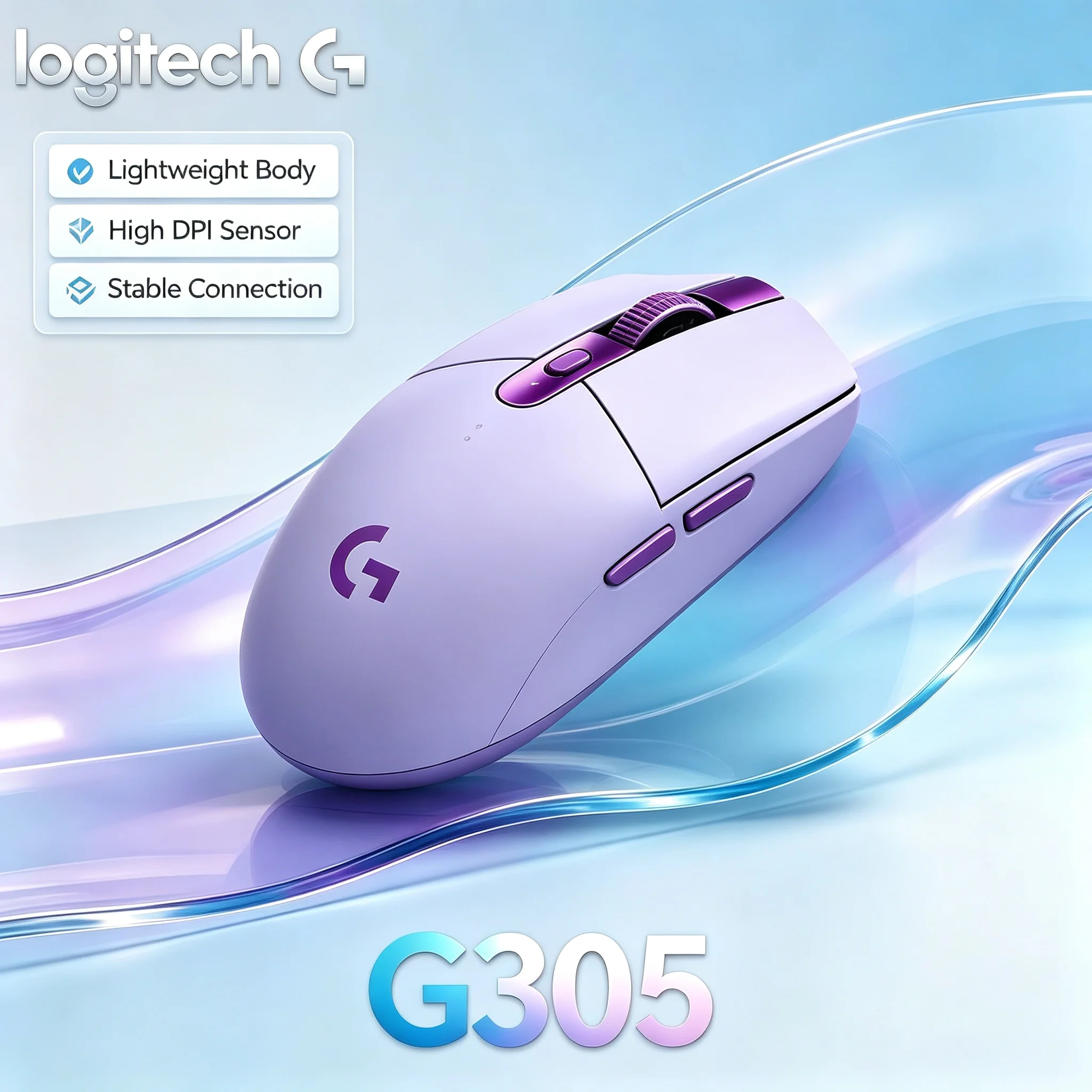 Logitech G305 LIGHTSPEED Wireless Gaming Mouse Portable Ergonomic Design For Home Gaming And Business Office