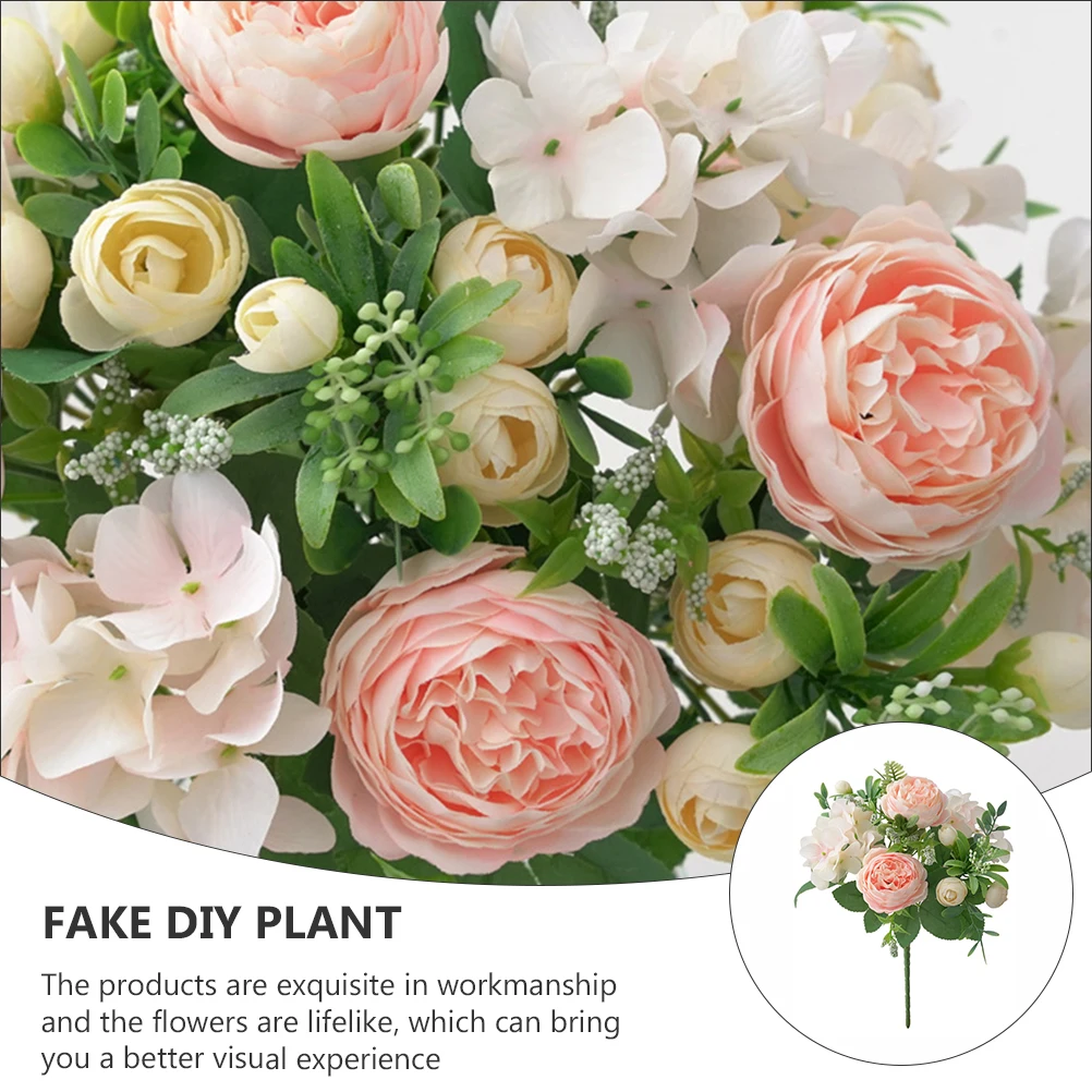 

s Artificial Peony Flower Bouquet Smooth Silk Decoration Lifelike Wedding Bridesmaid Holding Flowers DIY Plant Photoshoot Props