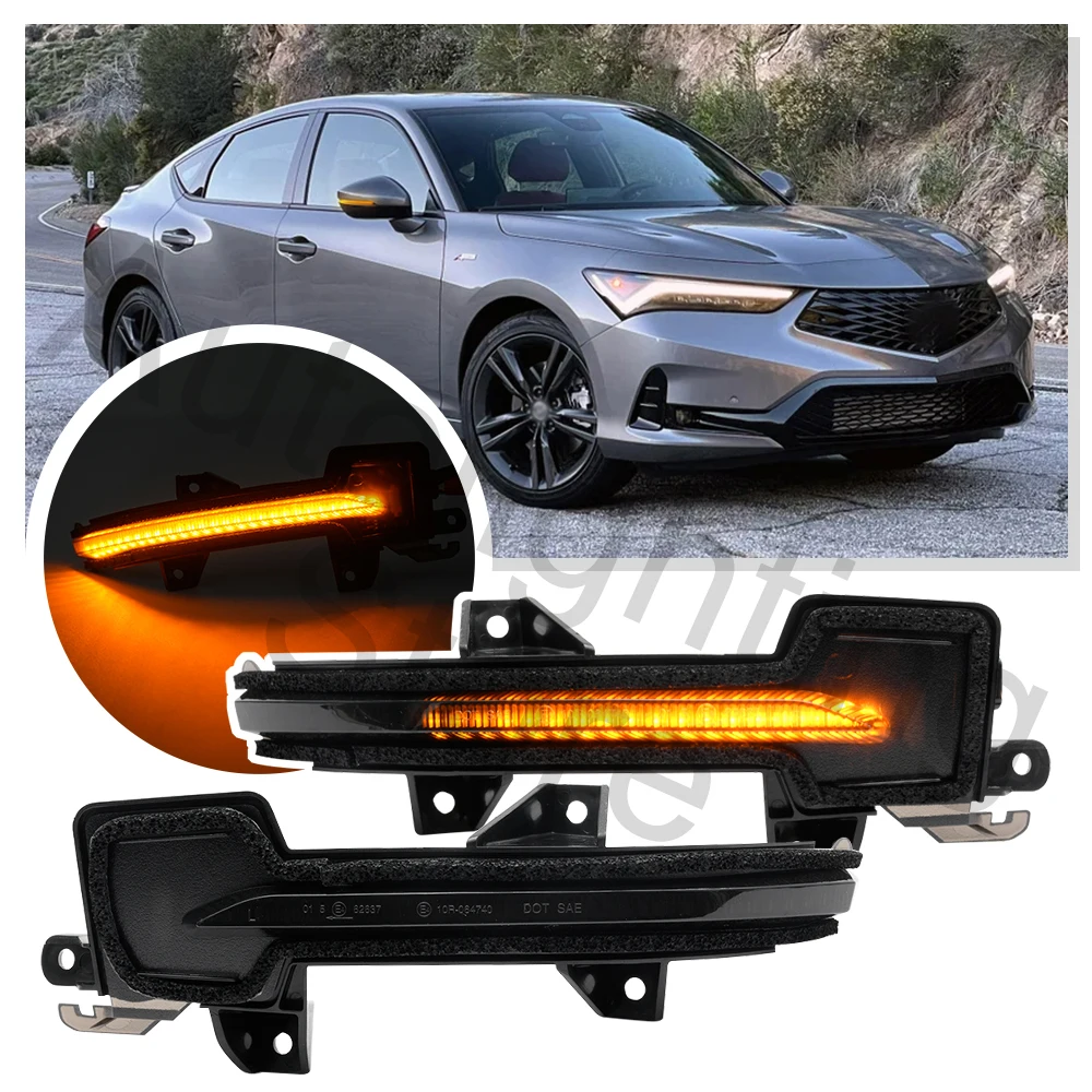 

2X LED Dynamic Turn Signal light For Honda Civic Touring 2022+ Accord 2018+ Acura Integra Replacement Rearview Cover Side Mirror