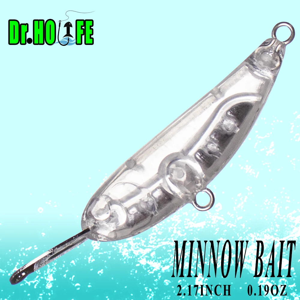 

Dr.Holife 20PCS/LOT Unpainted Minnow Blanks Lure 5.5CM 5.3G Sinking Minnow Bait Artificial Hard Bait DIY Fishing Lures Tackle