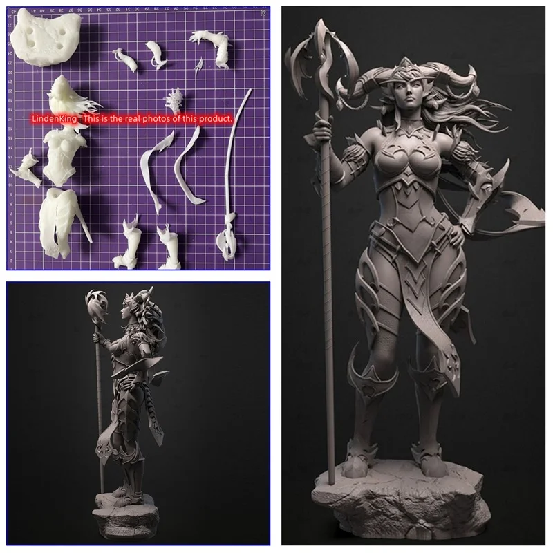 LindenKing Garage Kits A561 3D 1/8 Scale Resin World of Warcraft Figure GK Model Unpainted White-Film Collections To Modelers